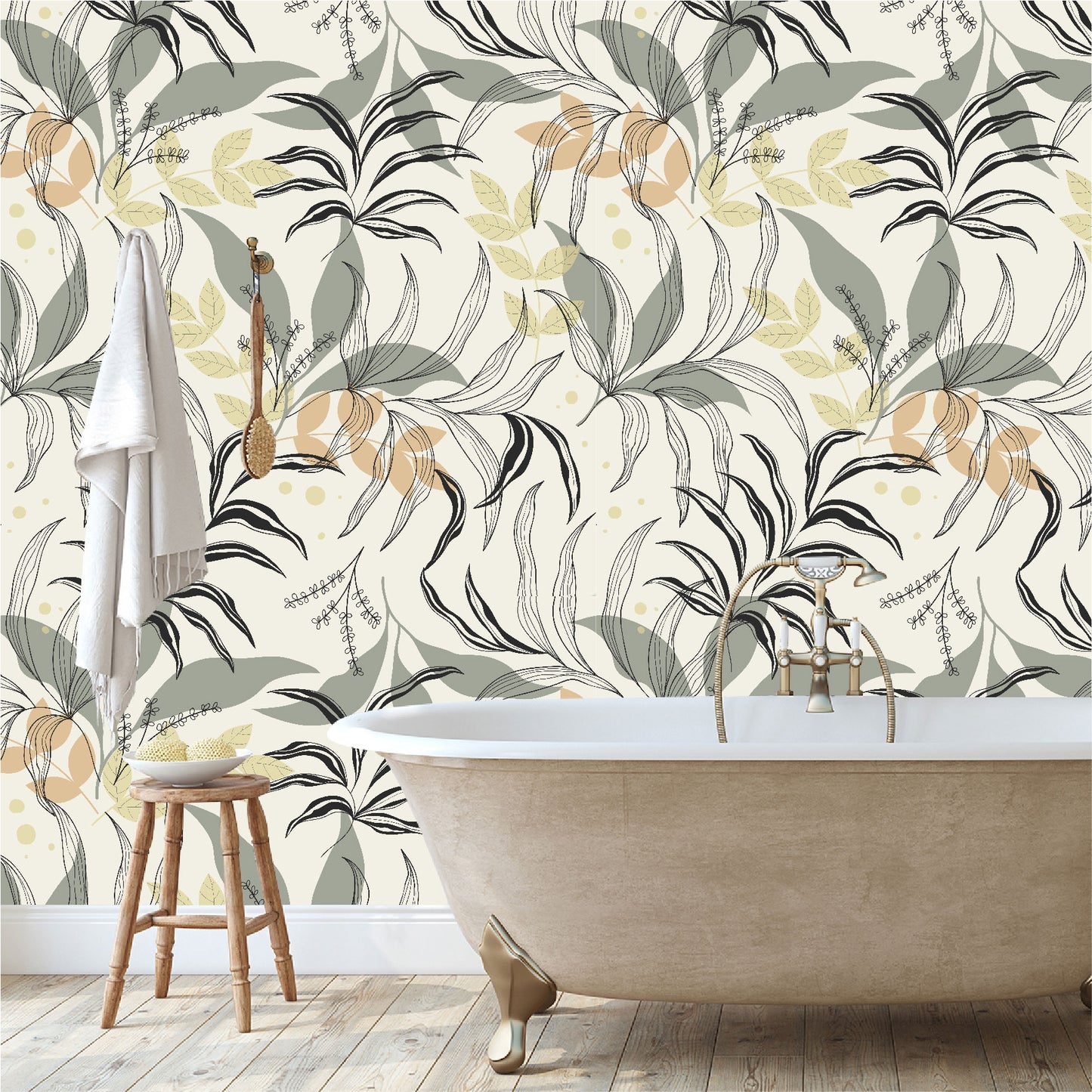 Mural Hojas Tropicales - MT377