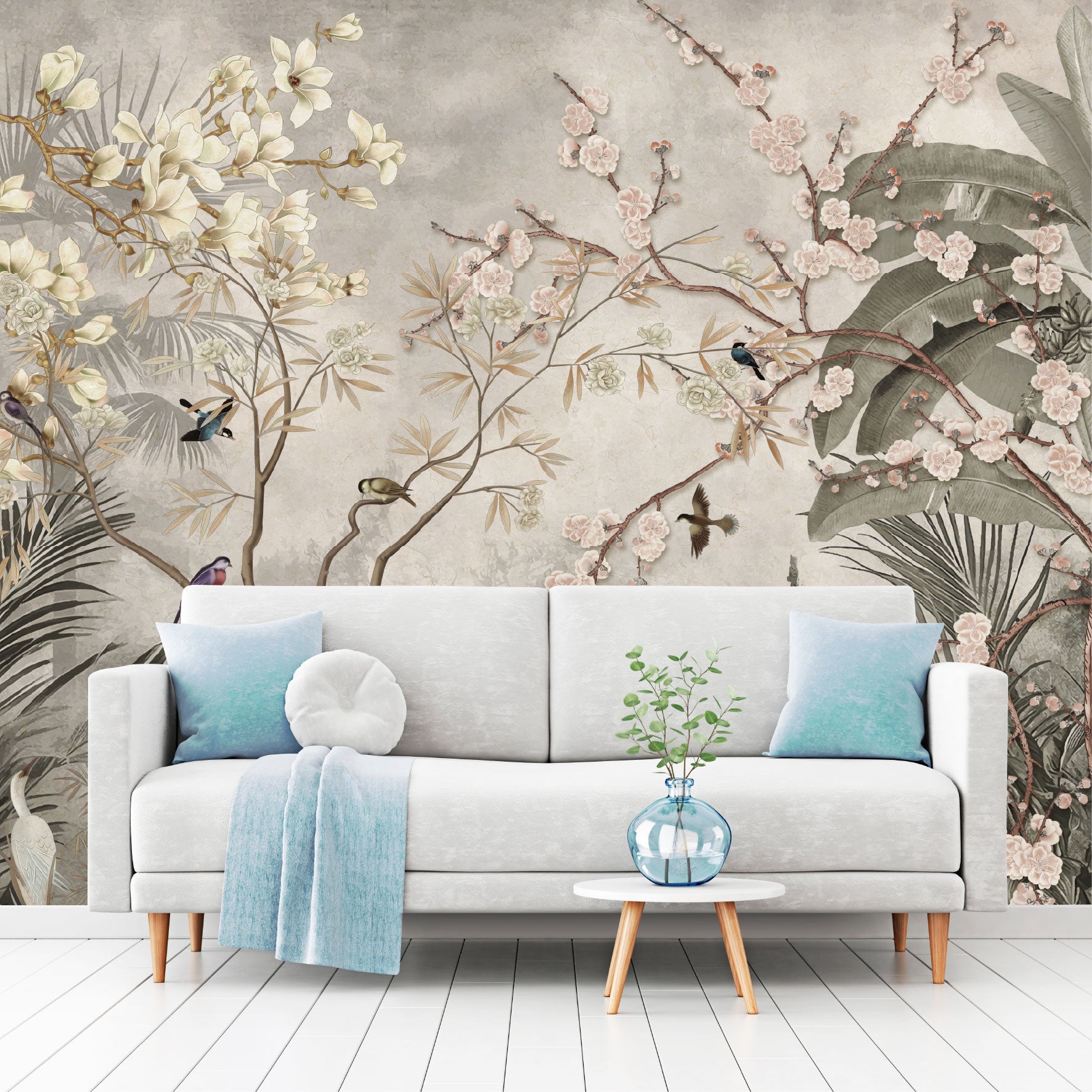 Mural Tropical Jardín Vintage - MT584