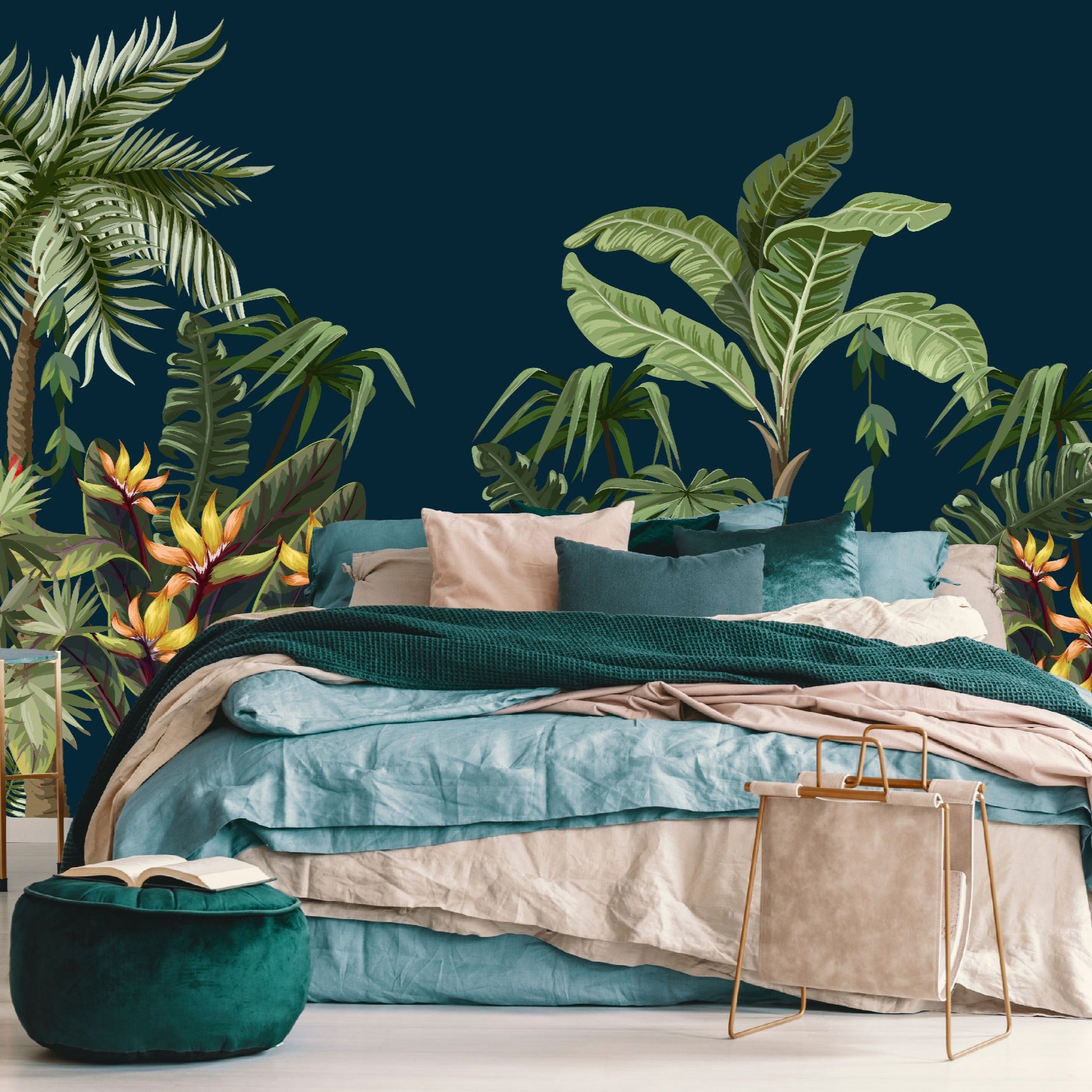 Vinilo Mate Tropical Frontera con Flores 060
