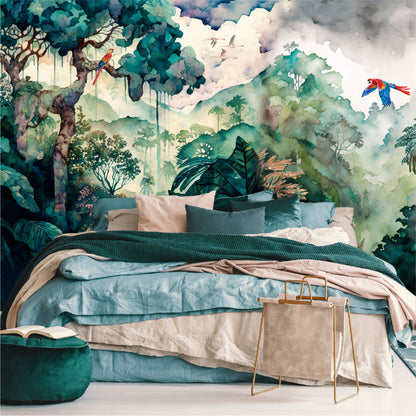 Mural Jungla Tropical Acuarelada - MT324