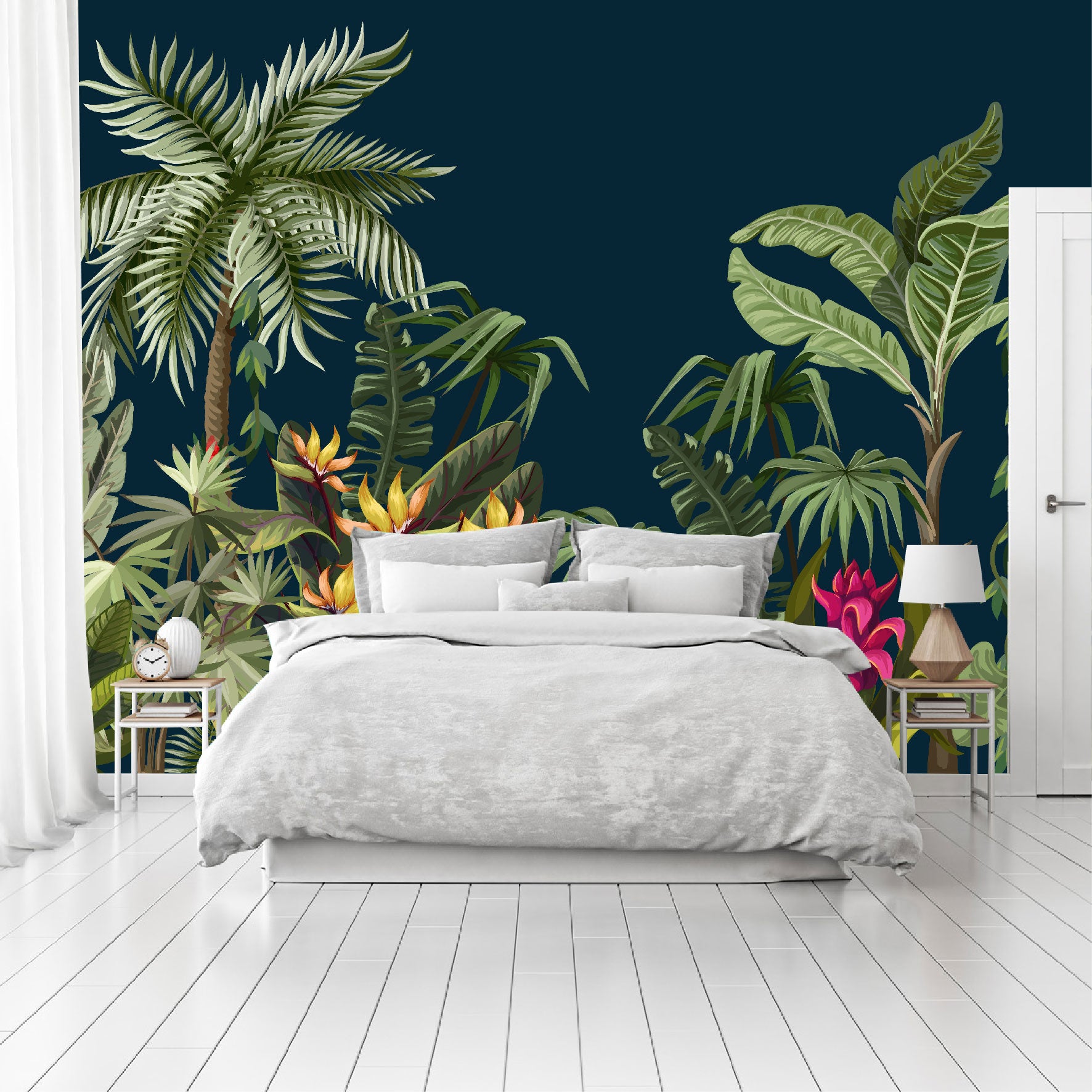 Vinilo Mate Tropical Frontera con Flores 060