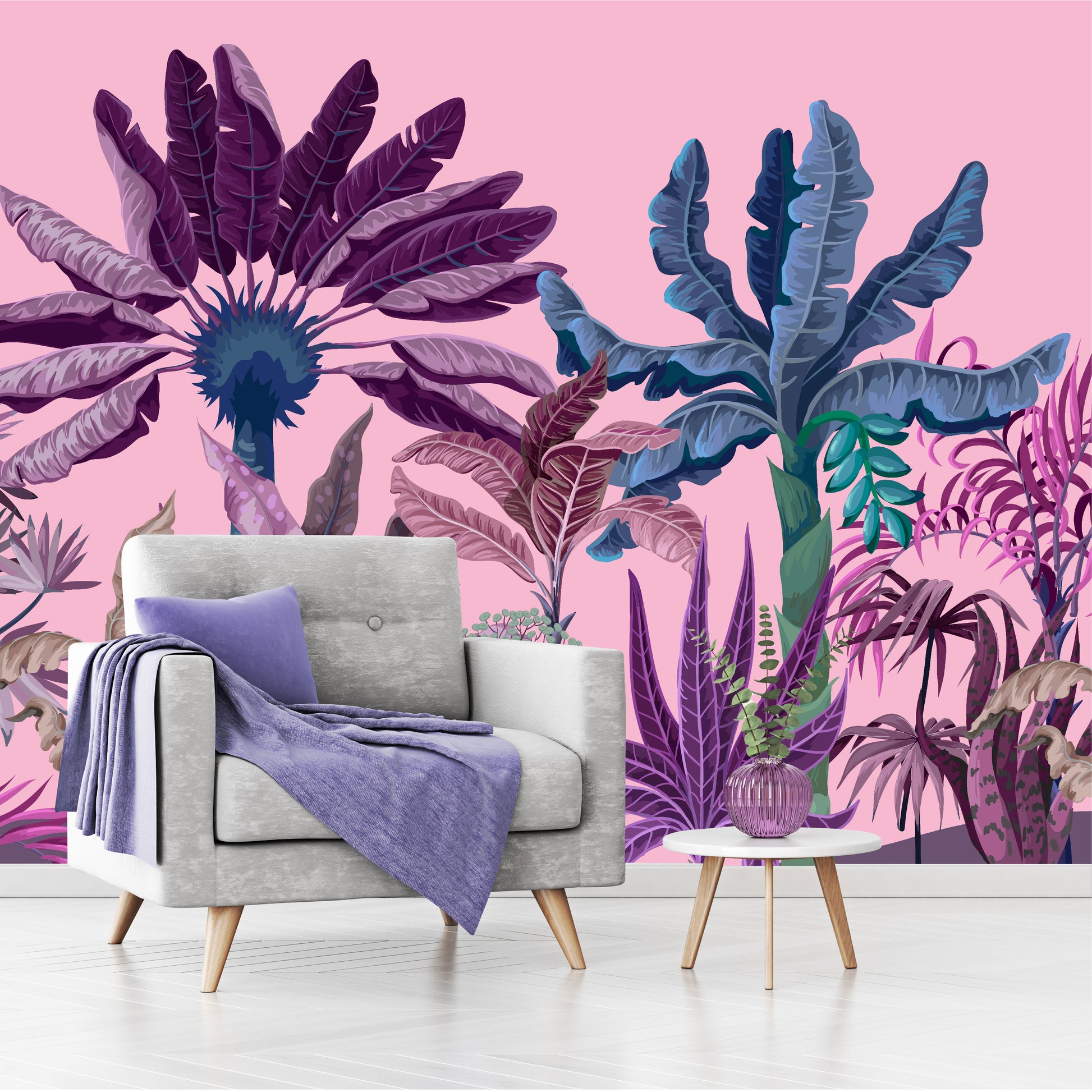 Mural Tropical Jungla Pink - MT225