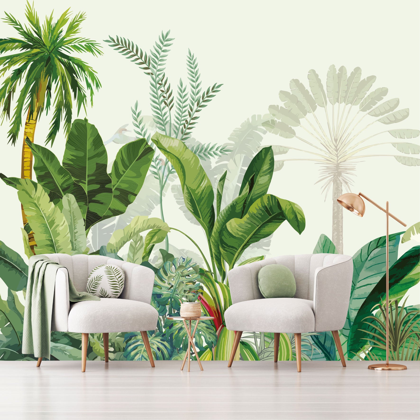 Mural Selva Tropical Ilustrada - MT575