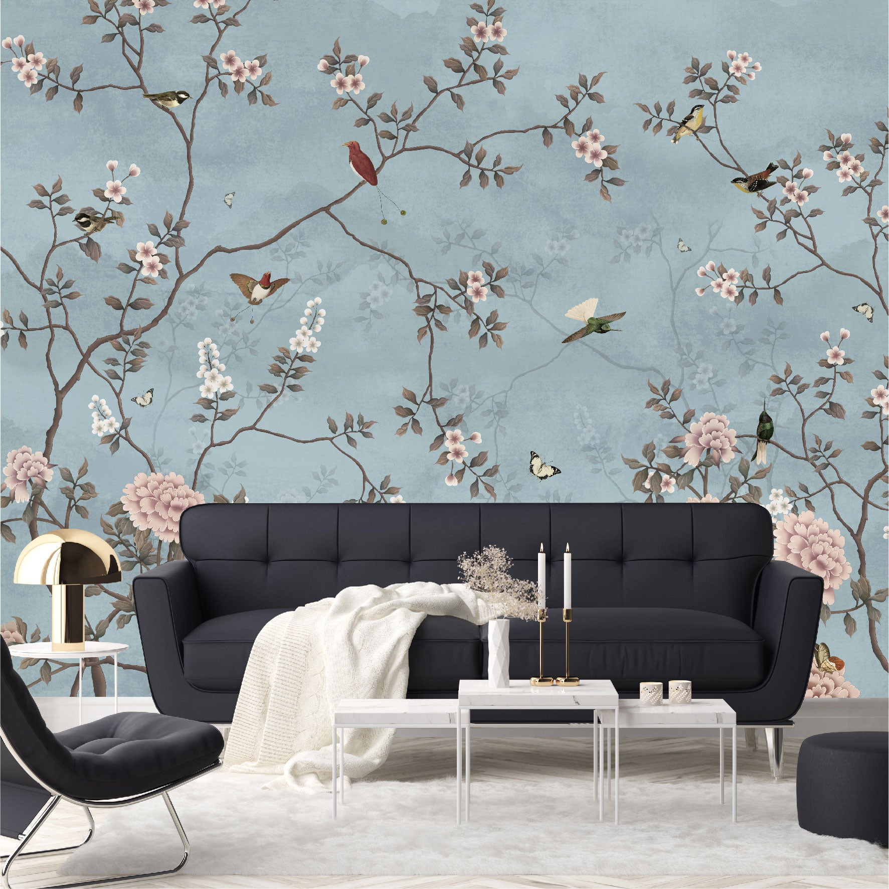 Mural Tropical Campestre Floral - MT308