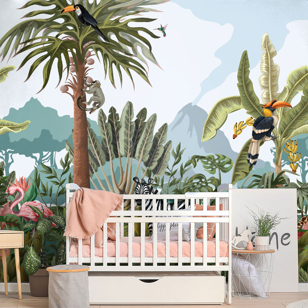 Mural Selva Tropical con Animales - MT133