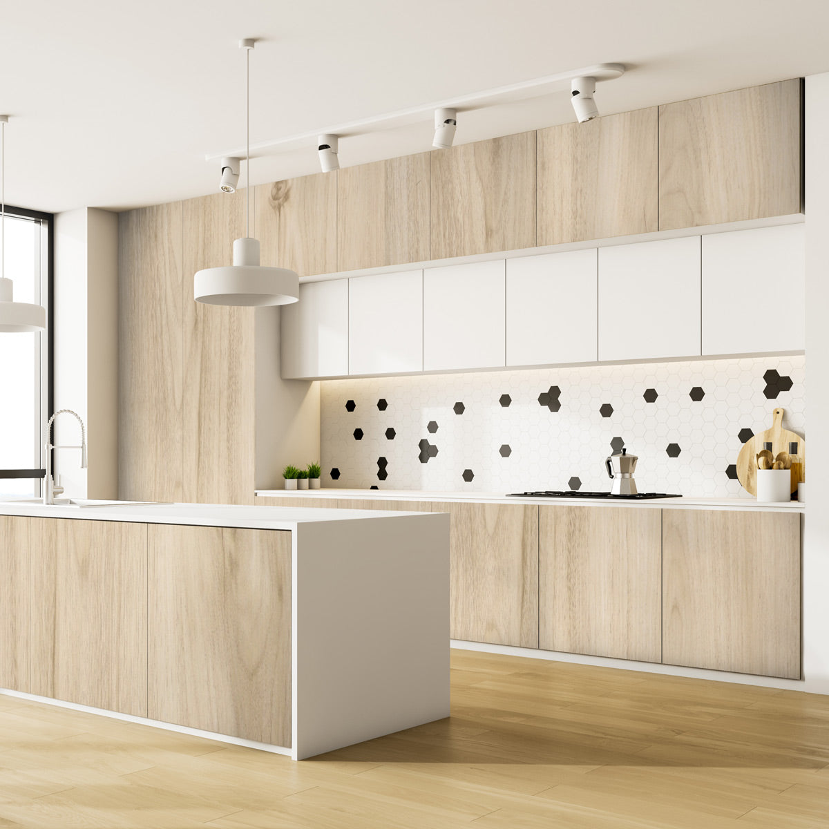Vinilo Simil Madera Crema Textura 100% Realista  - VT002