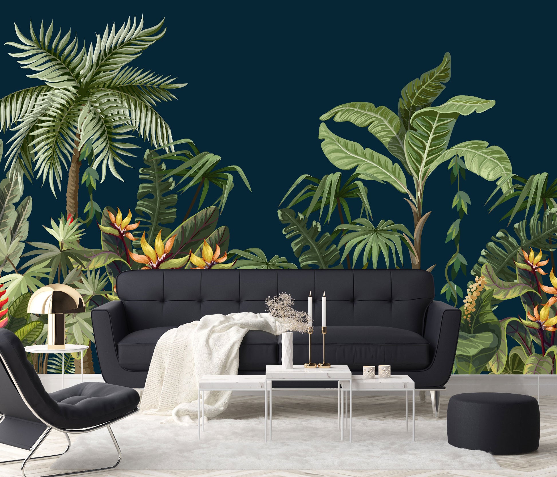 Vinilo Mate Tropical Frontera con Flores 060