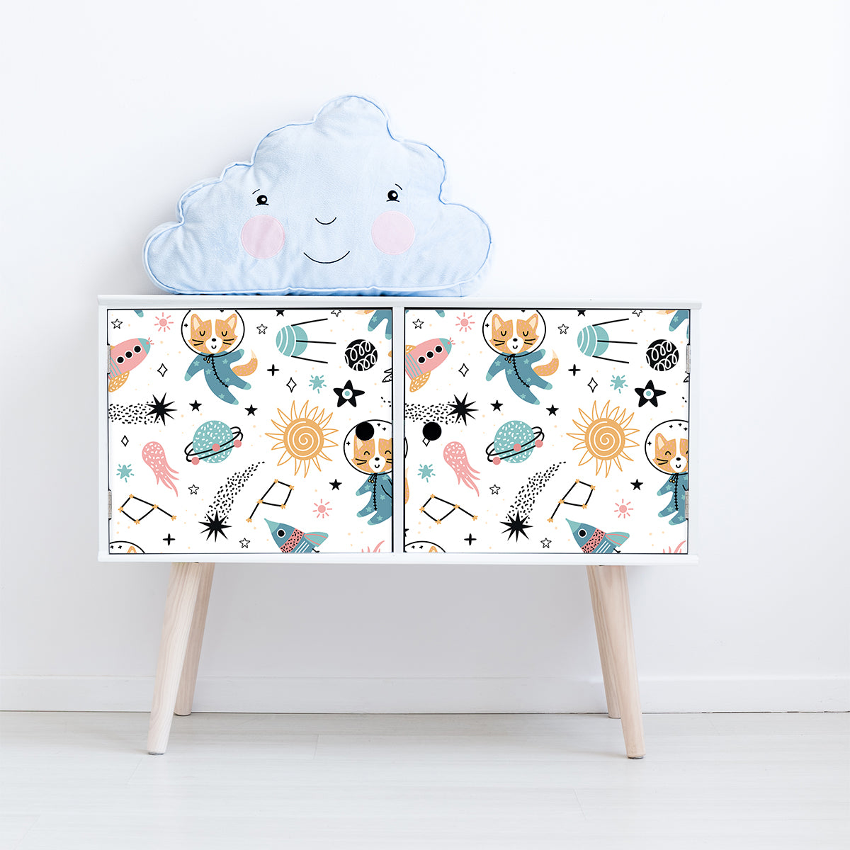 Vinilo para Muebles Animales en el espacio - M001
