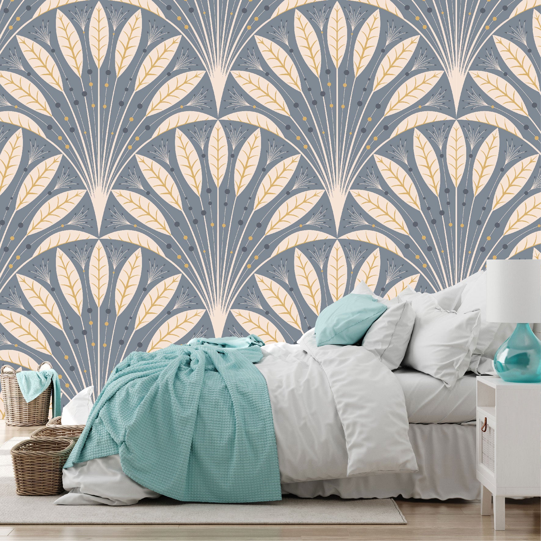 Patrón Hojas Mágicas - MT554 - Gris, Marrón, Beige