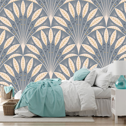 Patrón Hojas Mágicas - MT554 - Gris, Marrón, Beige