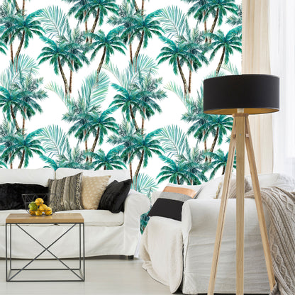 Mural Hojas con Palmeras Tropicales - MT117