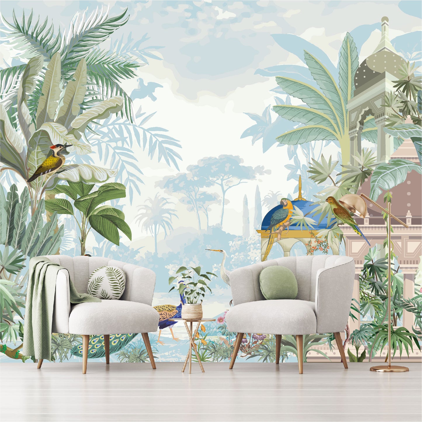 Mural Jardín de Bosque Mogol - MT337