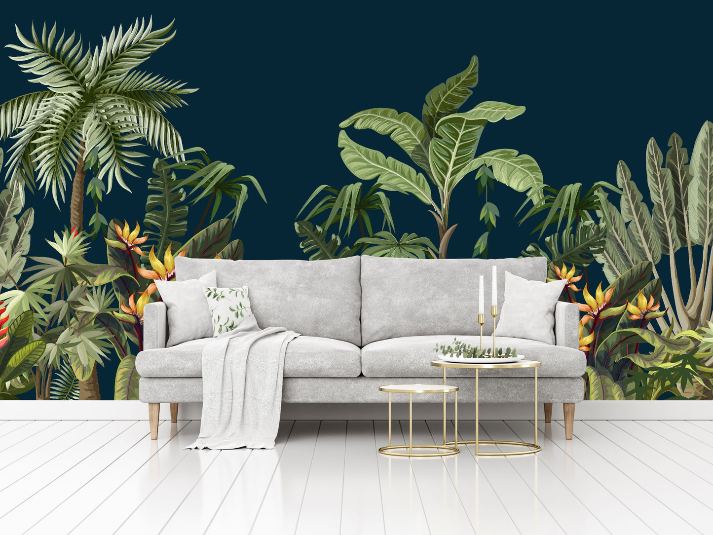 Vinilo Mate Tropical Frontera con Flores 060