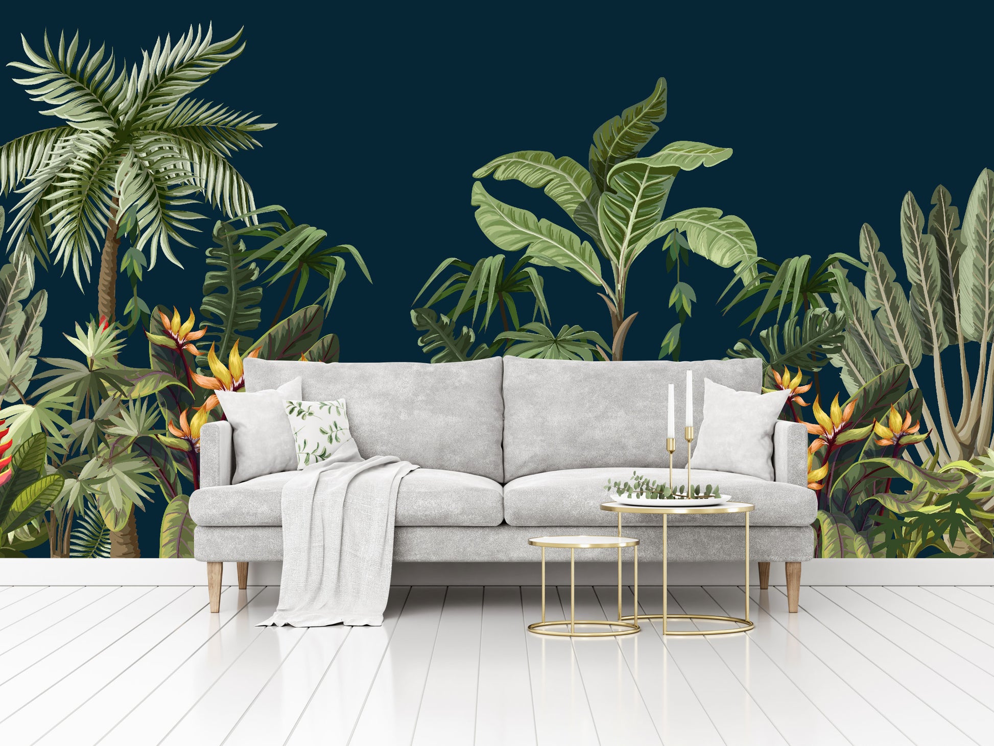 Vinilo Mate Tropical Frontera con Flores 060