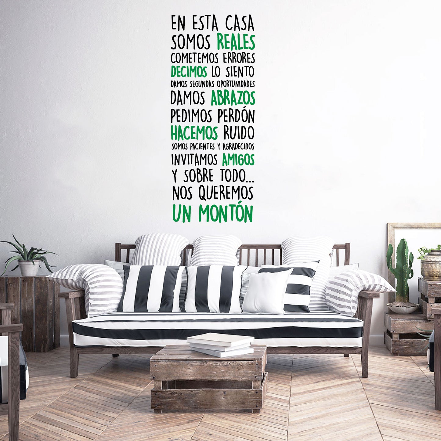 Vinilo Decorativo Frase - En esta casa.. - VDC025