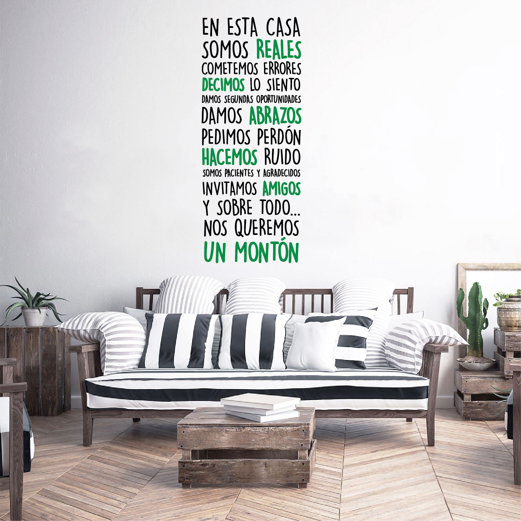 Vinilo Decorativo Frase - En esta casa.. - VDC025