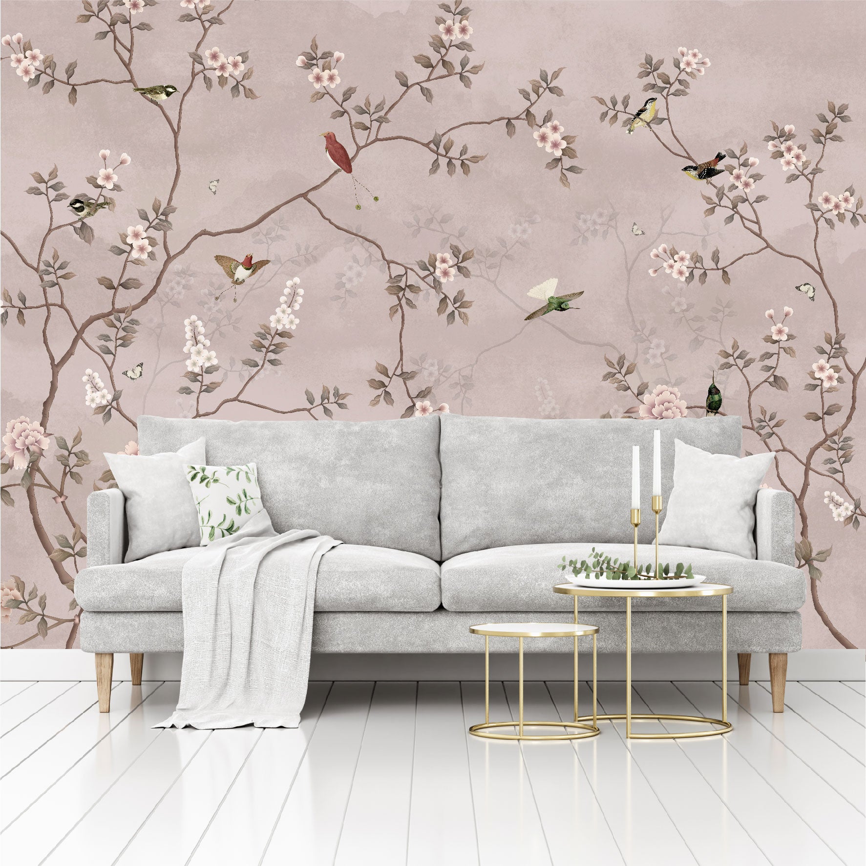 Mural Tropical Campestre Floral - MT310