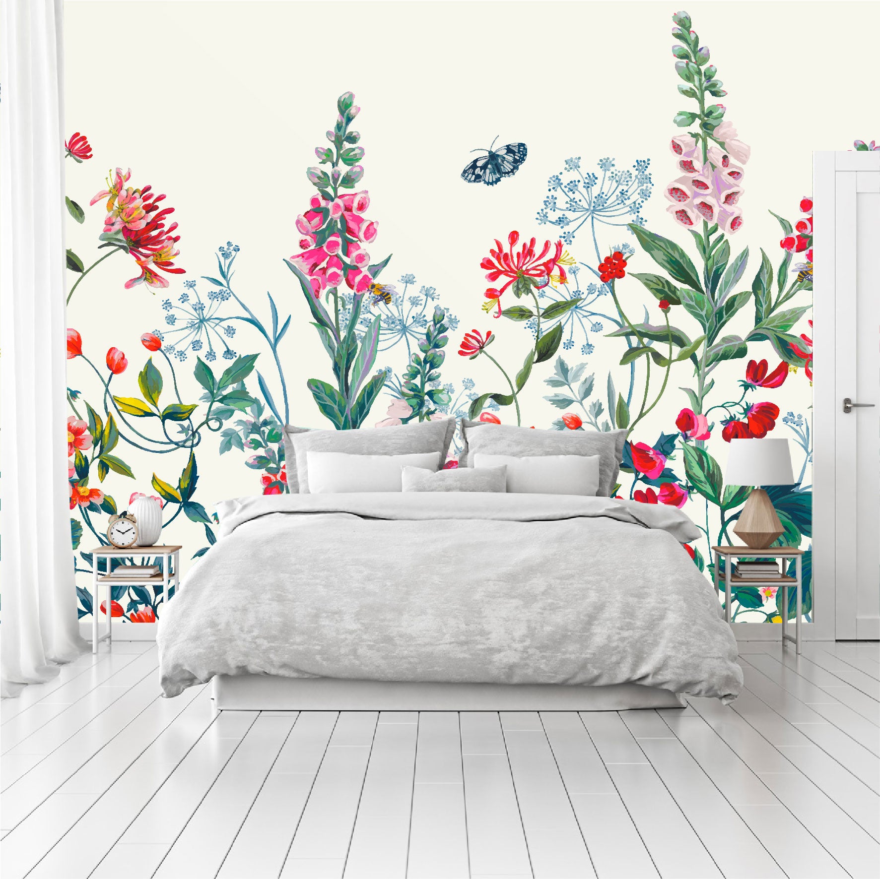 Mural Flores Botanicas Acuareladas - MT404
