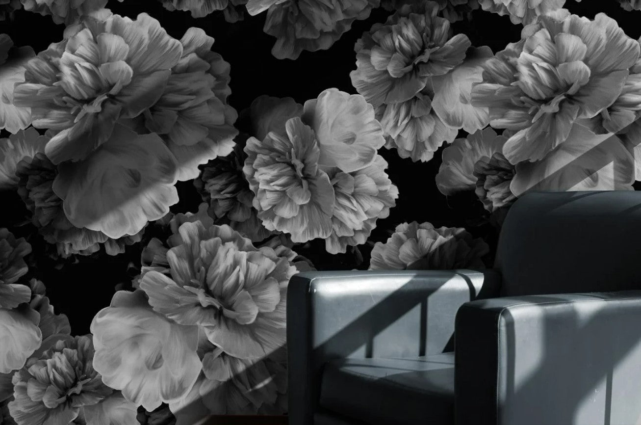 Mural Mate Black Peonies - MT450