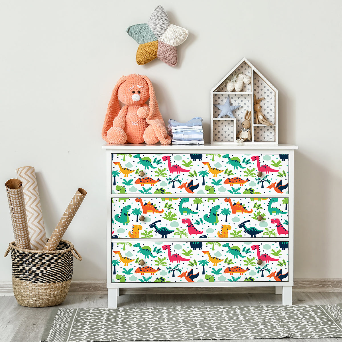 Vinilo para Muebles Dinosaurios Tropicales - MI103