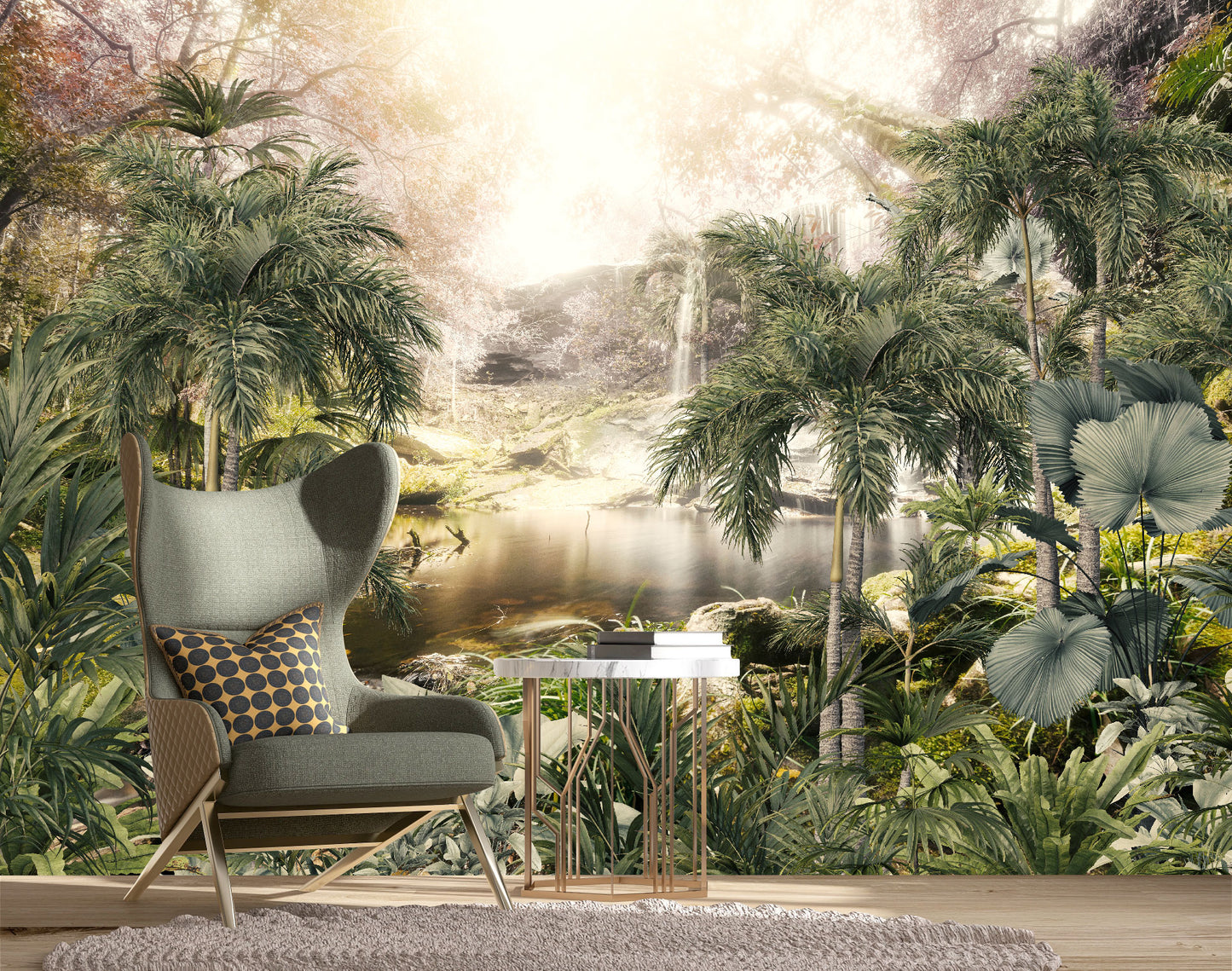 Mural Bosque Tropical con Lago - MT144