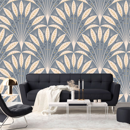Patrón Hojas Mágicas - MT554 - Gris, Marrón, Beige