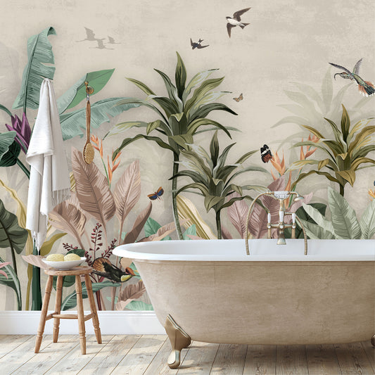 Mural4 Jungla Vintage Fondo Claro - MT251
