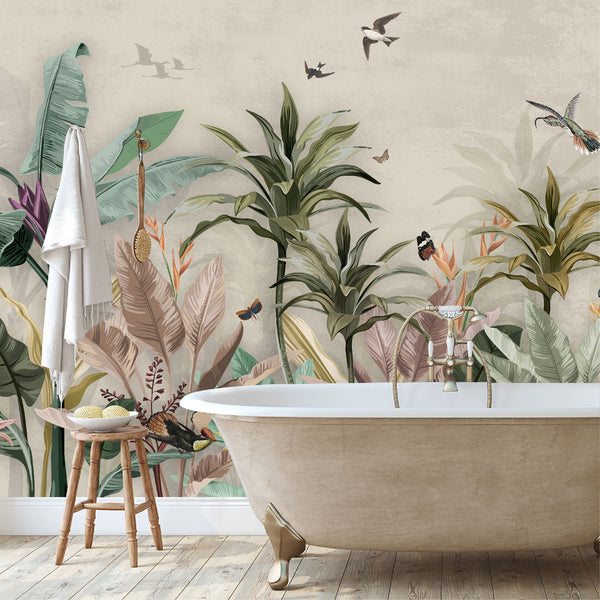 Mural4 Jungla Vintage Fondo Claro - MT251