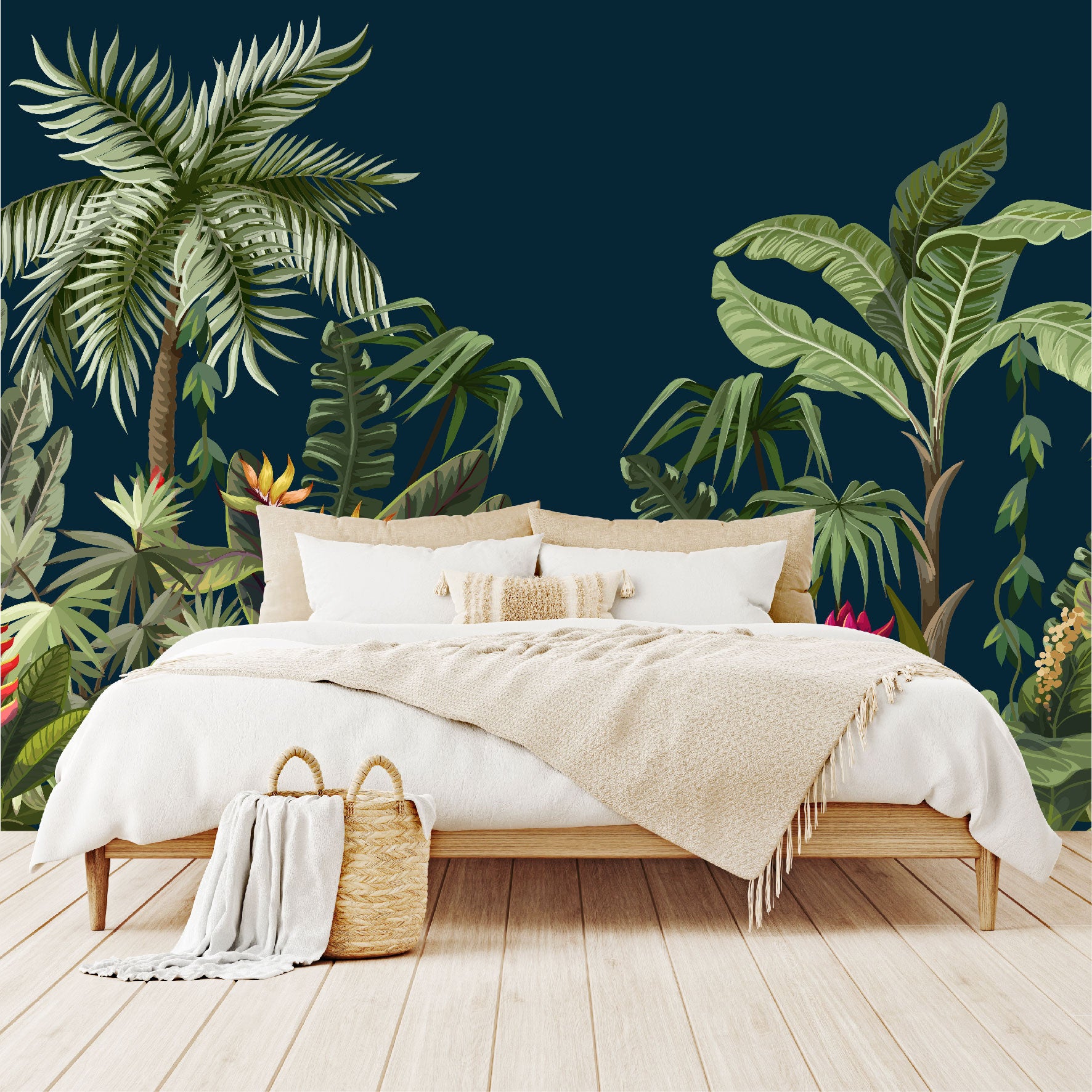 Vinilo Mate Tropical Frontera con Flores 060