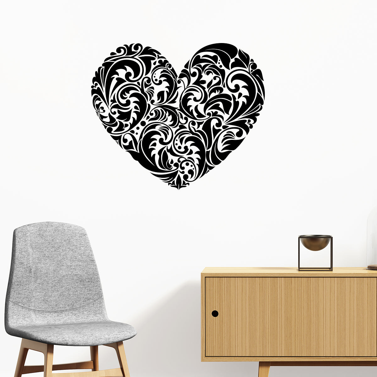 Vinilo Decorativo Corazón con Diseño - VDC047