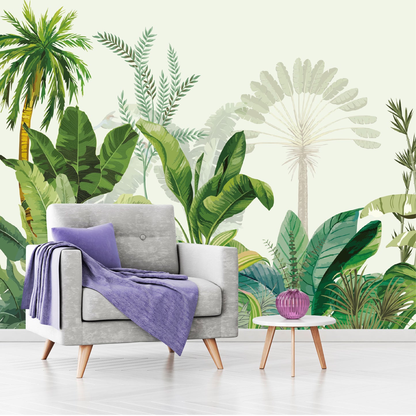 Mural Selva Tropical Ilustrada - MT575