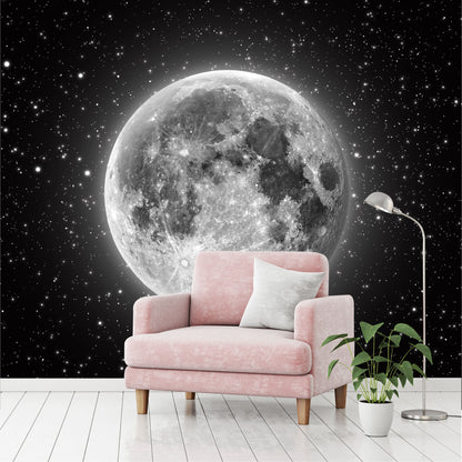 Fotomural Luna llena con estrellas - FM011