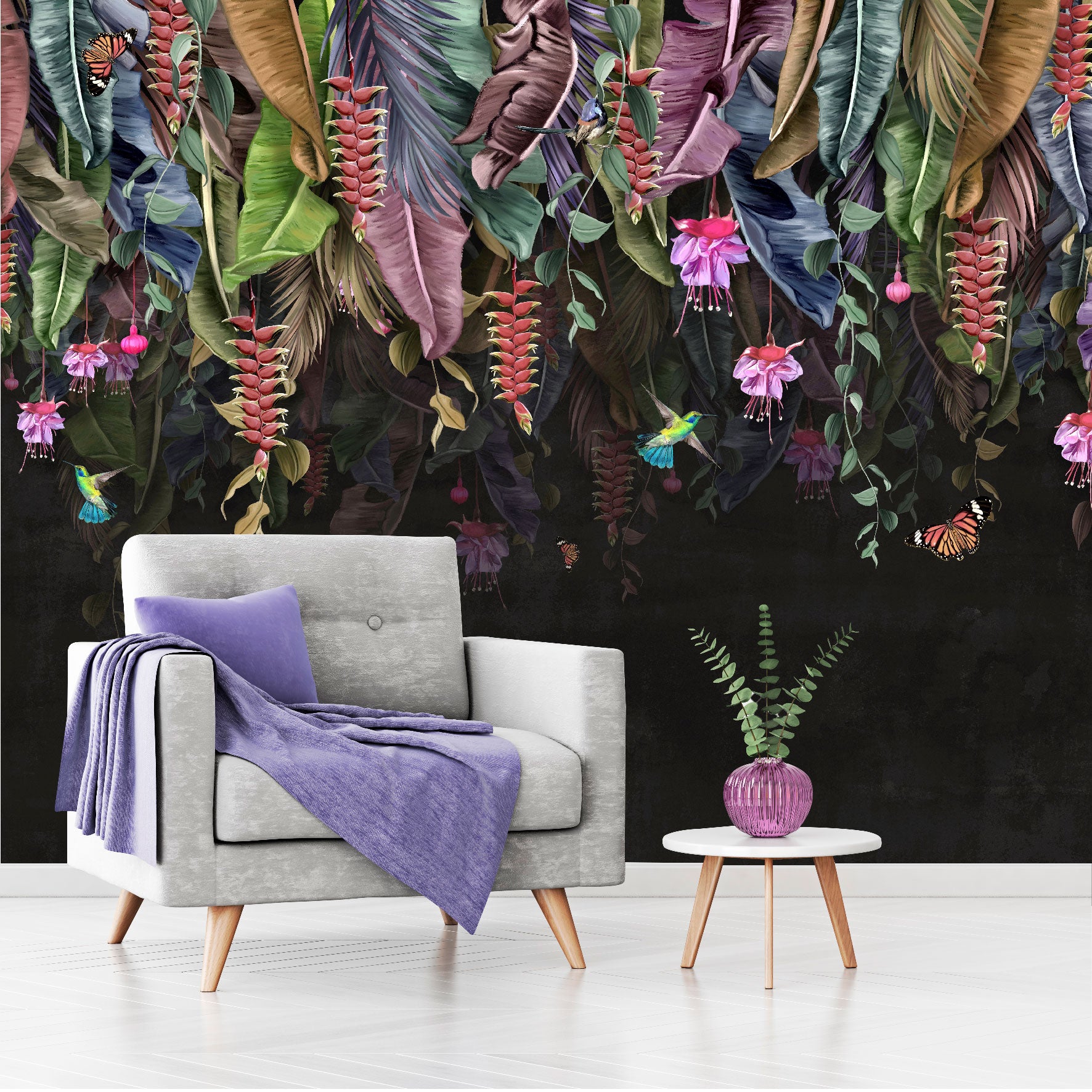 Mural Lluvia de flores tropicales - MT491