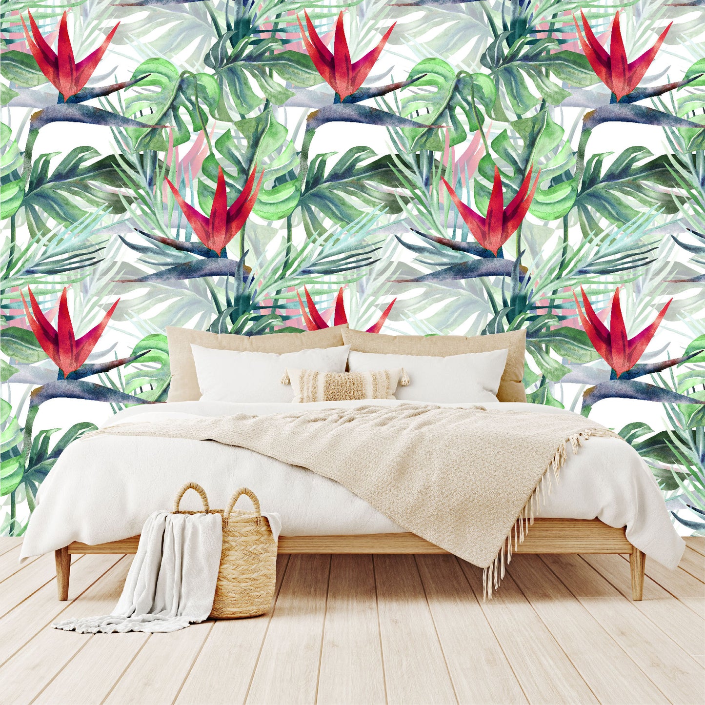 Vinilo Mate Tropical Flores rojas de Stritzia 081