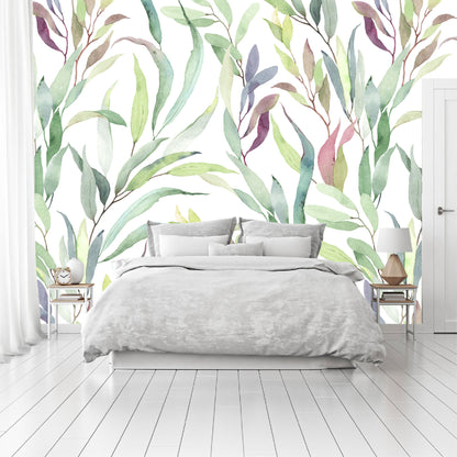Mural Tropical Hojas Coloridas - MT187
