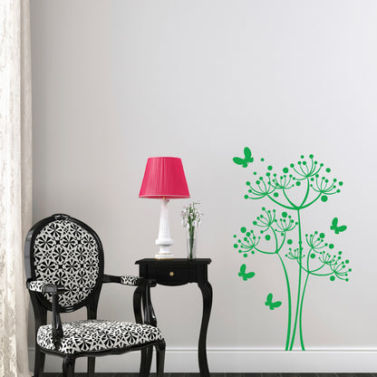 Vinilo Decorativo Flores con Mariposas - VDC040