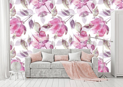 Vinilo Mate Flores Rosas Aqua 043
