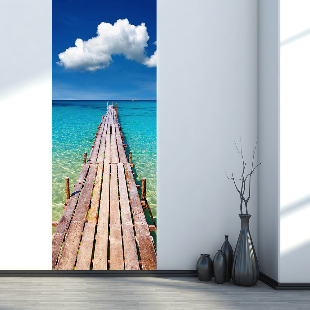 Vinilo Decorativo Para Puertas Camino a la Playa - VP020
