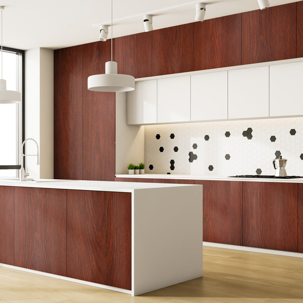 Vinilo Simil Madera Rojizo Textura 100% Realista  - VT001