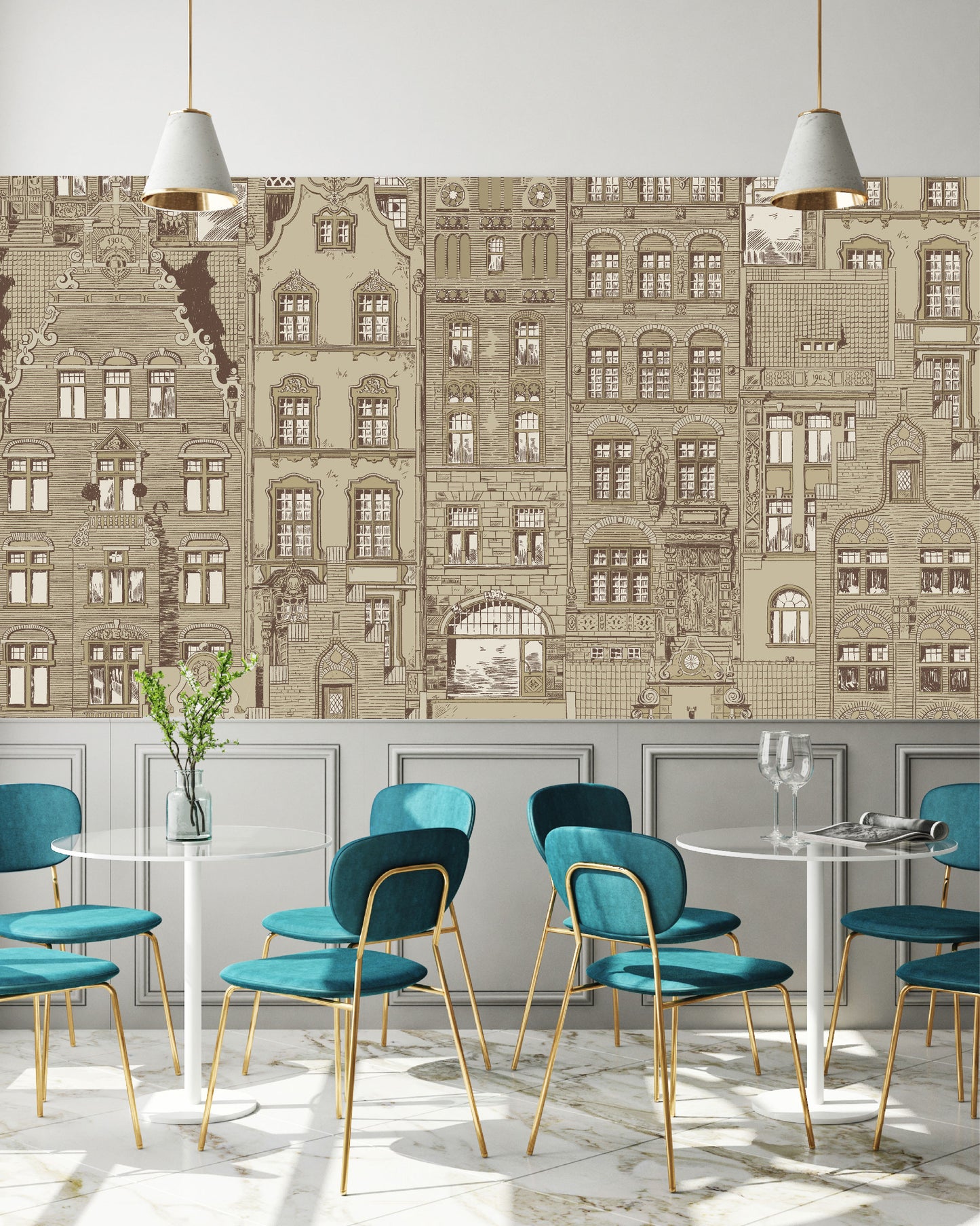 Mural Amsterdam Beige - Modelo VCORP 001