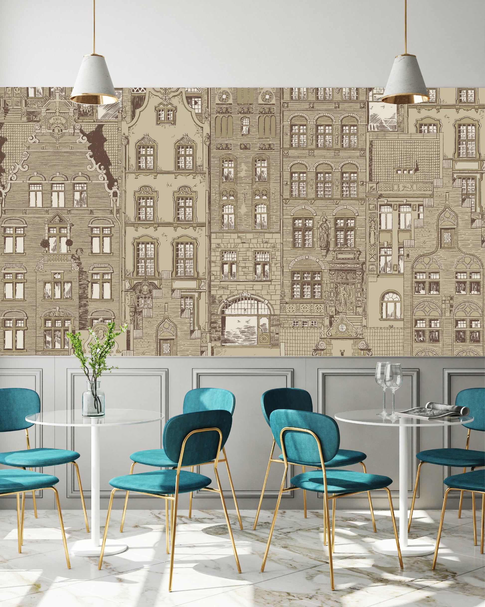 Mural Amsterdam Beige - Modelo VCORP 001