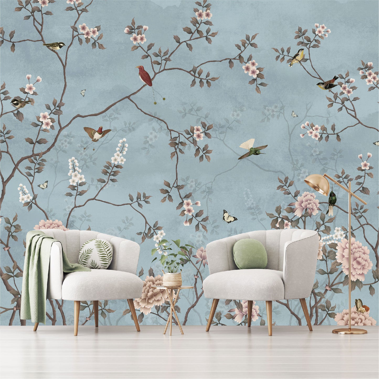 Mural Tropical Campestre Floral - MT308