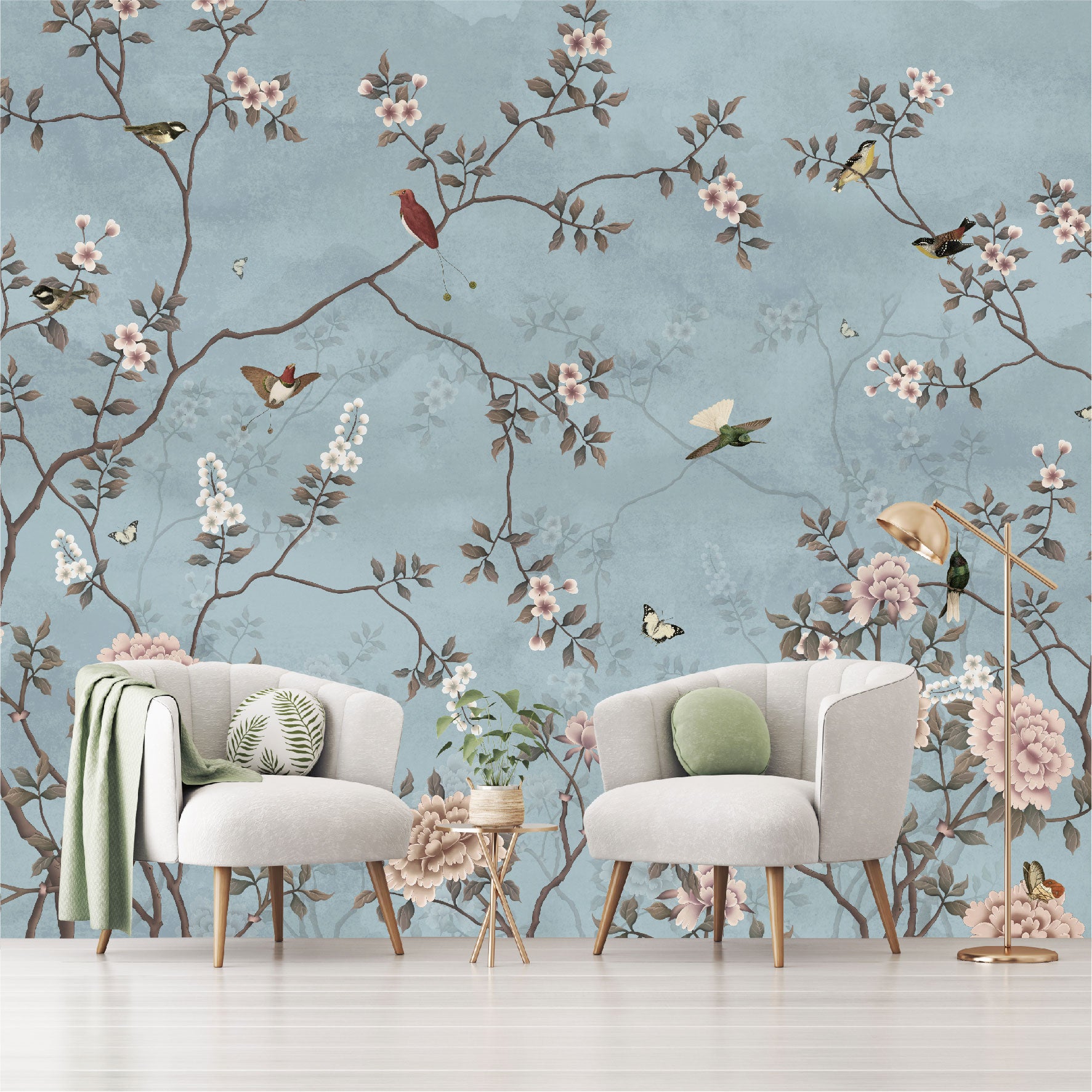 Mural Tropical Campestre Floral - MT308