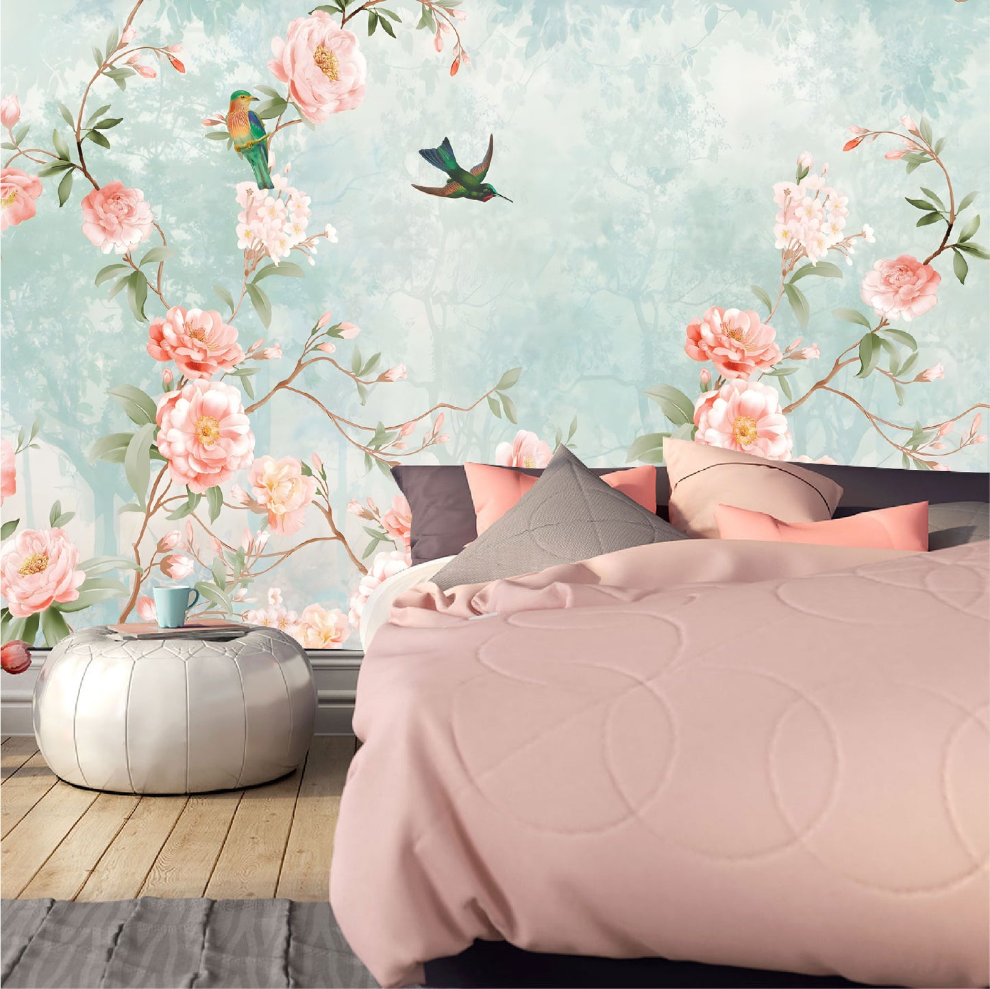 Mural enredadera de peonias - MT368