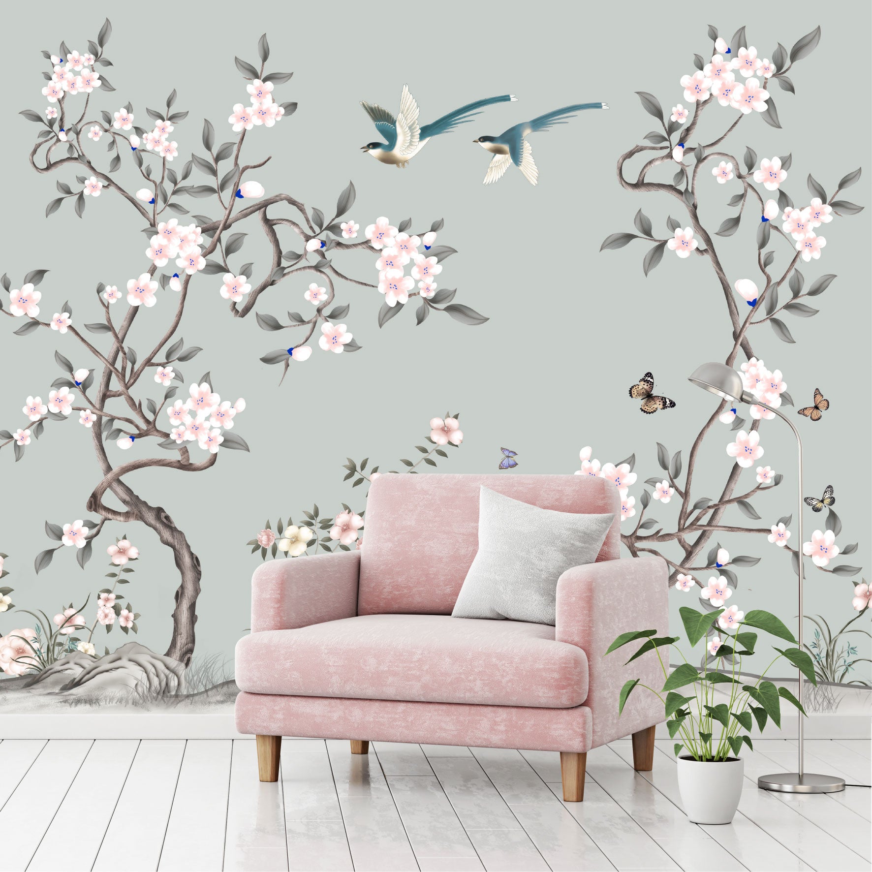 Mural Tropical Floral - MT558