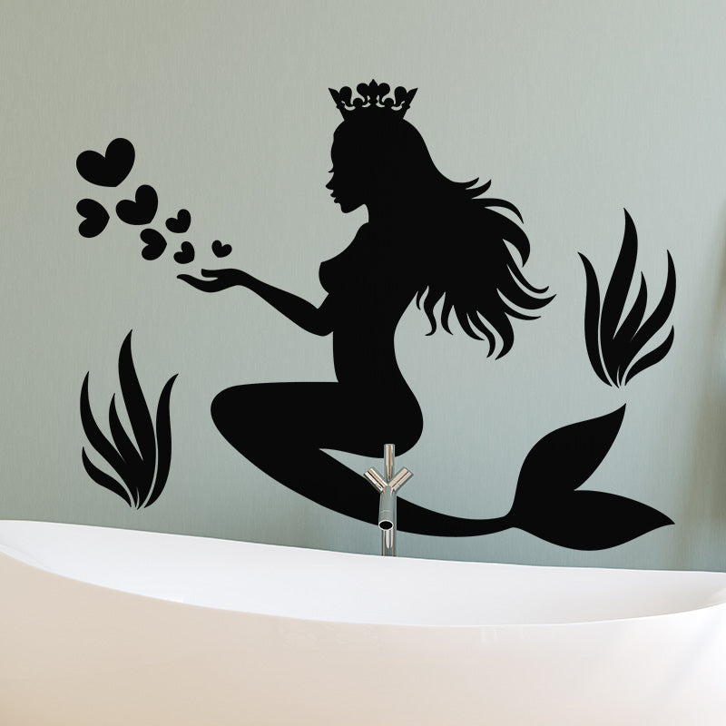 Vinilo Decorativo Sirena con Corona - VDC036