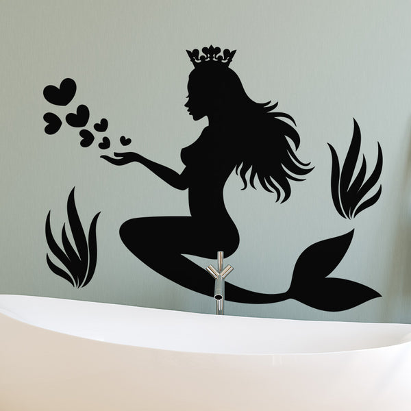 Vinilo Decorativo Sirena con Corona - VDC036