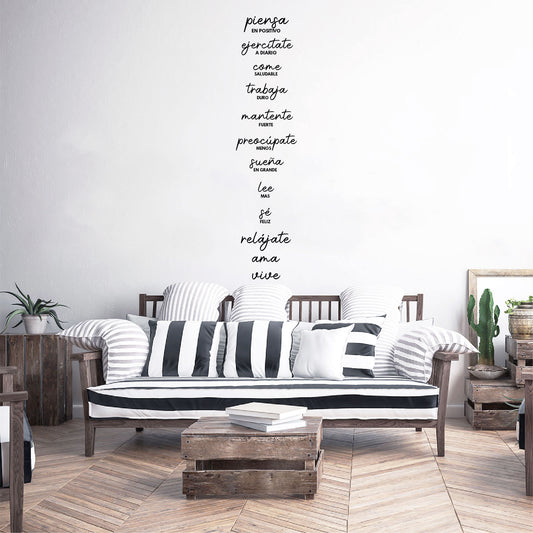Vinilo Decorativo Frase - Piensa en positivo.. - VDC023