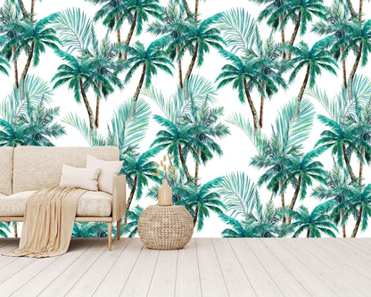 Mural Hojas con Palmeras Tropicales - MT117