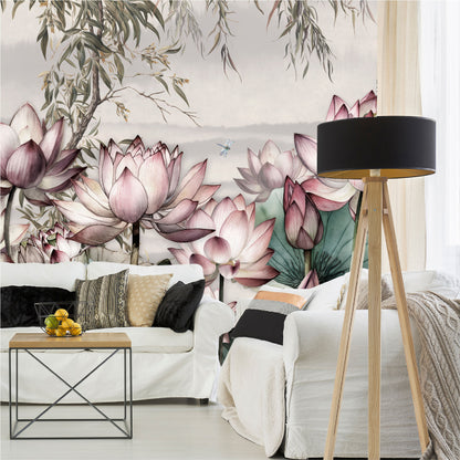 Mural Tropical Flores de Loto - MT391